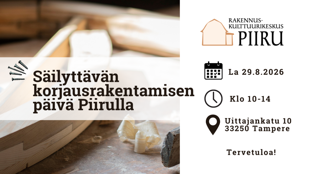 Uittajankatu 10, Tampere
la 29.8.2026 klo 10 - 14.